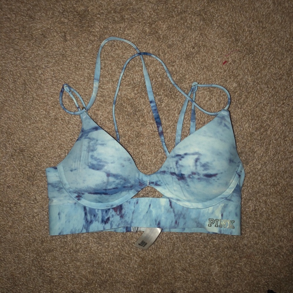 Light blue Victoria’s Secret Pink bralette